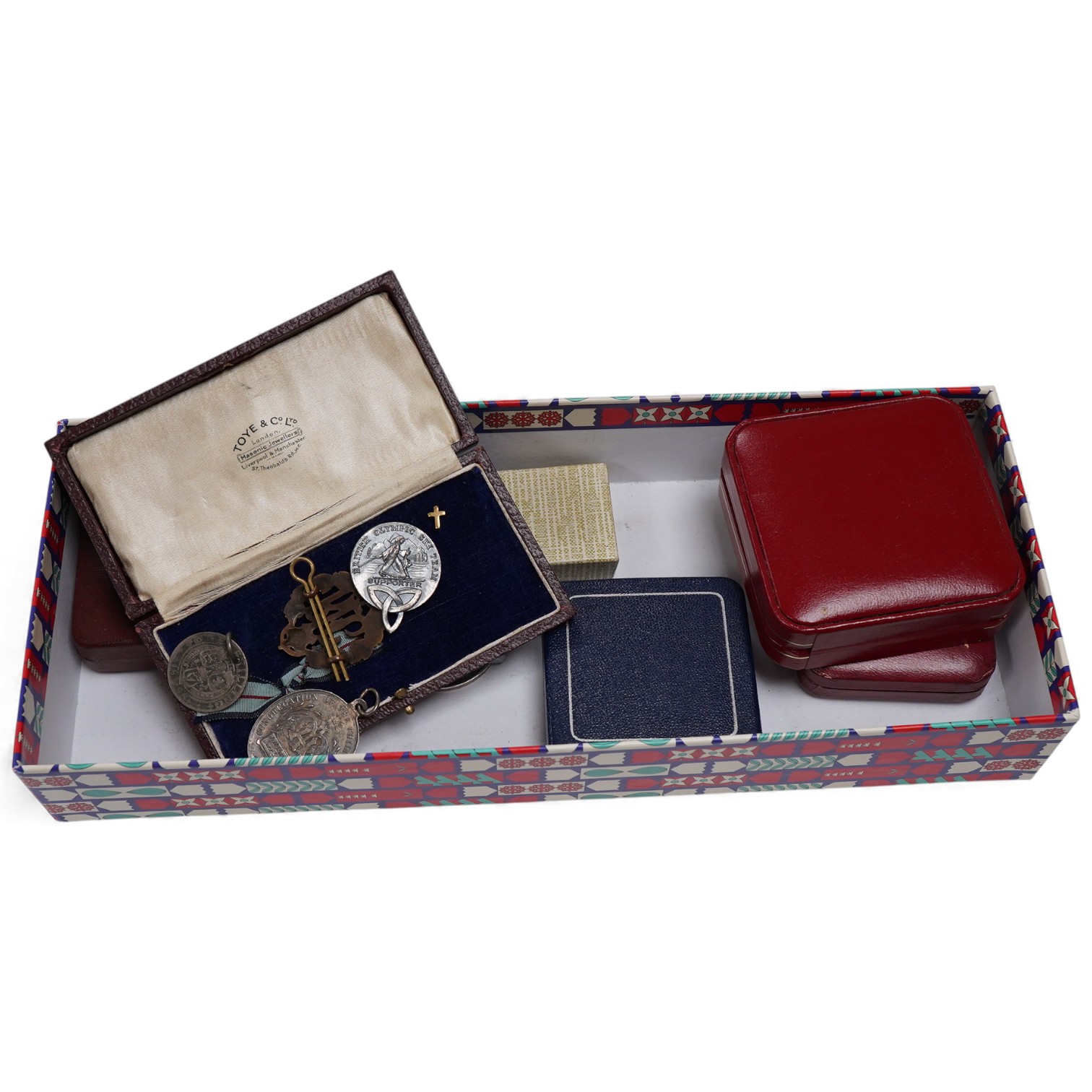 A group of silver etc. medals